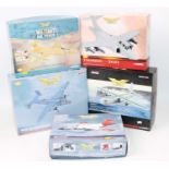 Five various boxed Corgi Aviation Archive mixed scale diecast aircraft, all in original boxes, and