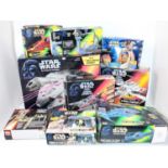One box containing a quantity of Hasbro and Kenner Star Wars models including Millennium Falcon,