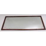 An original LMS Horiztonal carriage mirror, original framed example with LMS initials to glass,