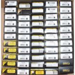 55 boxed Graham Farish N Gauge wagons and rolling stock, all in original boxes, examples to