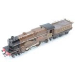 Hornby 4-4-2 loco & tender. Total repaint in high gloss mid brown/umber with tender lettered LBSC.