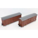 P Lines of India, 32mm scale 8 Wheel EIR Box Car Group, 2 examples, model numbers P8WBS, both