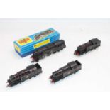 Four 3-rail Hornby Dublo tank locos: 3218 2-6-4 No.80059 – while chassis is correct for 80059 the
