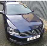 A Volkswagen Passat S Bluemotion Tech TDI Diesel Estate, 2014, reg GJ14 HCU, 1598cc, blue, 86941