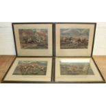 After Henry Alken (1785-1851) - The first steelple-chase on record, a set of four colour