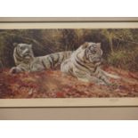 Anthony Gibbs (b.1951) - White tigers, Ever watchful, limited edition print, pencil signed to the