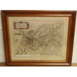 After Joan Blaeu - engraved map of the Central Highlands of Scotland, circa 1654, from volume V of
