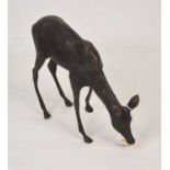 A 20th century bronze model of a fawn, height 22cm