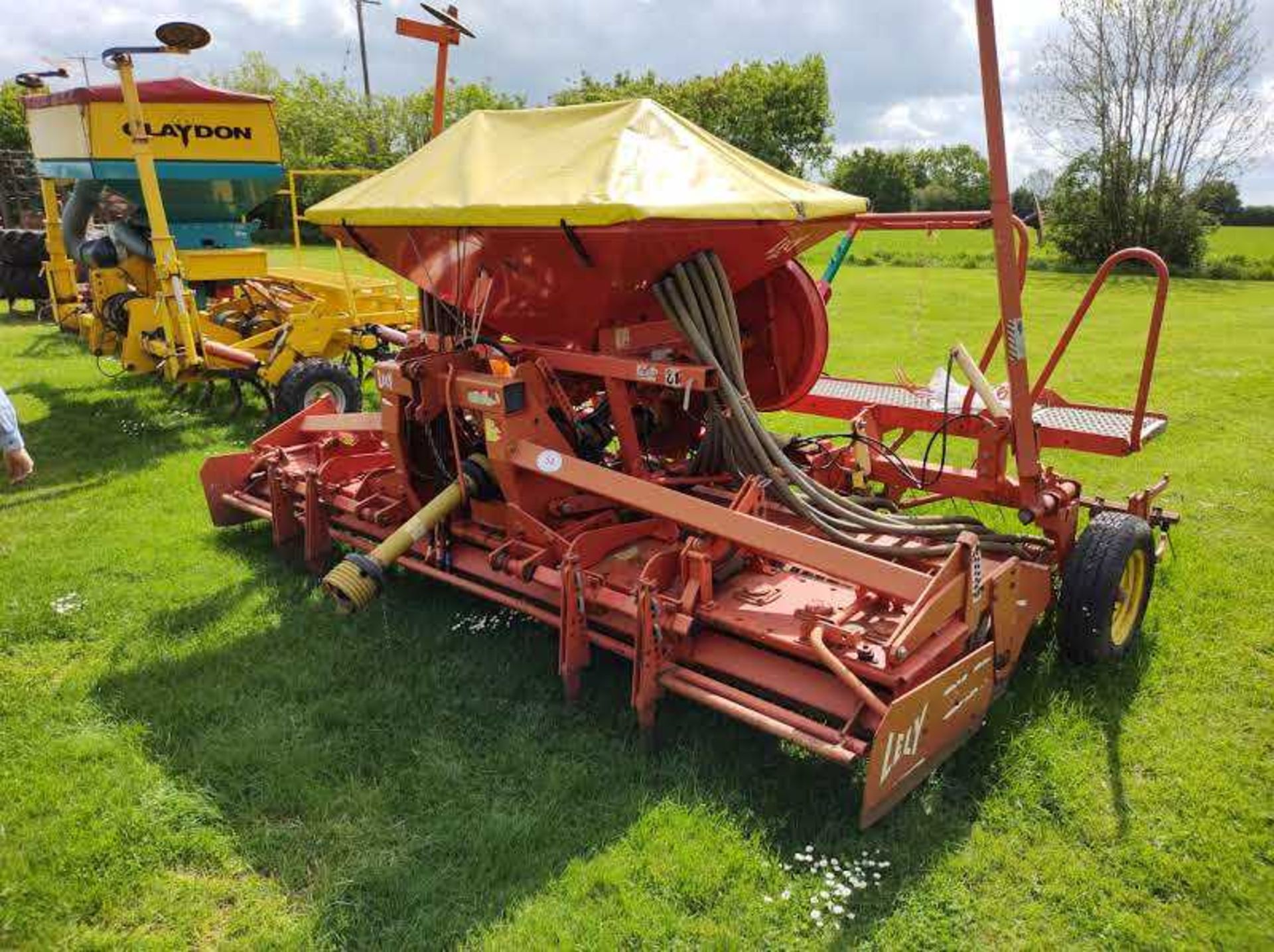 Lely 4m Combination Drill on Roterra Power Harrow with Tramliner Polytronic E Controls and Pre-Em