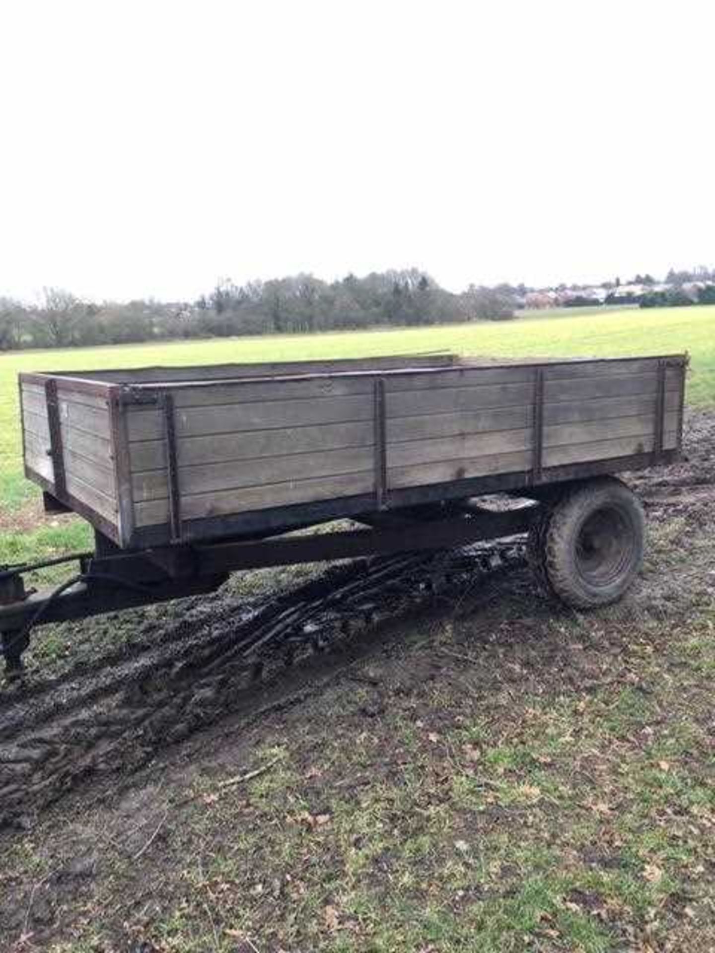 Wooden Tractor Tipping Trailer