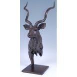 Bruce Little (Contemporary South African) - Grey Ghost - Kudu Bull, bronze with mid/dark patina,