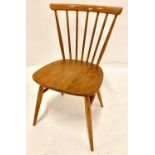 A 1960s Ercol light elm single stickback tub kitchen chair, w.41.5cm