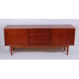 Nils Jonsson for Troeds Bjärnum - a 1960s Swedish teak long sideboard, having four central drawers