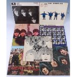 The Beatles, a collection of seven LP's to include With The Beatles Parlophone PMC 1206 XEX 447-7N/