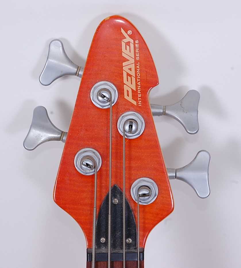 A Peavey International Series four string bass guitar, orange finish. - Bild 3 aus 3