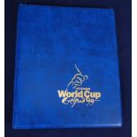 ICC Cricket World Cup England 99, an album of Stamp Publicity cards and covers, ltd edition no.89/