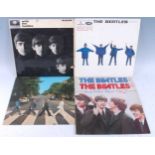 The Beatles, a collection of five LP's to include With The Beatles Parlophone PMC 1206 XEX 447 7-N /
