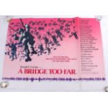 A Bridge Too Far, 1977 UK quad film poster, directed by Richard Attenborough, starring Dirk Bogarde,