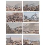 W L Walton after T W Bowler - a set of eight South African topographical views, entitled Simonstown,