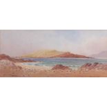 George William Morrison (20th century) - Gun Island, Ballyhornan, watercolour, signed lower right,