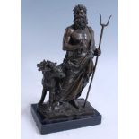 Pluto chaining Cerberus - bronze, early 20th century, based on the ancient Roman statue excavated at