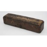 A Chinese gilt and lacquered document box, decorated with bamboo, length 40cm