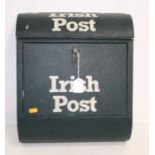 A 20th century Irish post advertising wall mounted letterbox, width 39cm