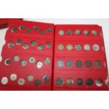 A whitman style coin library folder, to include Victorian pennies, 1868 one double,m 1925 two groat,