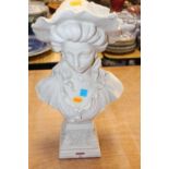 A Victorian style composition bust of a young lady, height 45cm