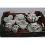 A collection of Portmeiron Botanic Garden pattern tea wares