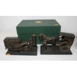 Two Ringtons bronzed models, largest 16cm high, each boxed
