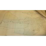 A late 18th century engraved survey map showing the line of the proposed navigation from Bishop