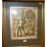 Patrick Woodroffe - Alice, etching from three plates, signed, titled, and numbered 30/50 to the