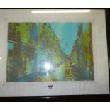 Alan Owen - Street in Asia, lithograph, signed, titled and numbered 13/14 in pencil to the margin,