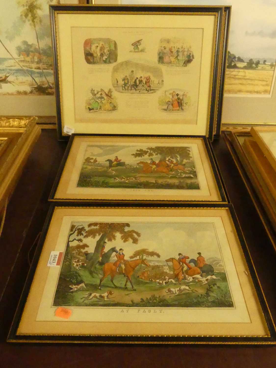 A collection of prints, to include after Henry Alken set of four sporting prints, after R Seymour