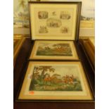 A collection of prints, to include after Henry Alken set of four sporting prints, after R Seymour