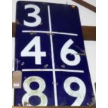 A British Railways enamel numberboard, 91 x 48cm