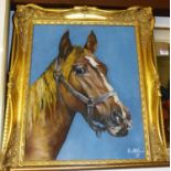 F Atler - Study of a horses head, oil on canvas, signed and dated '81 lower right, 49 x 39cm; and