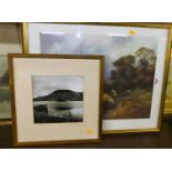 Charlie Waite - lake scene, monochrome photograph, signed and dated to the mount 1981, and