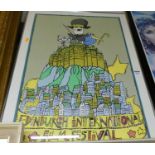 A framed promotional poster print for the Edinburgh International Film Festival circa 1991, full