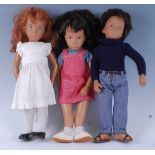 A collection of four loose Sasha dolls, to include Brunette No.111s, Redhead No.108, Gregor No.