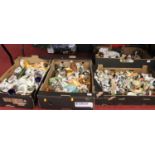 Four boxes of mixed ceramics, to include mainly animal figures