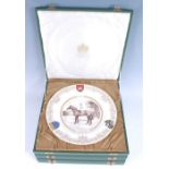 Three boxed Spode limited edition cabinet plates commemorating the St Leger Winners, 1970