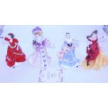 A collection of four Royal Doulton figurines to include Lady Doulton 1995 Lily HN3626, Figure of the