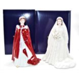 A Royal Worcester figurine In Celebration of the Queen's 80th Birthday 2006, Dressed in the robes of