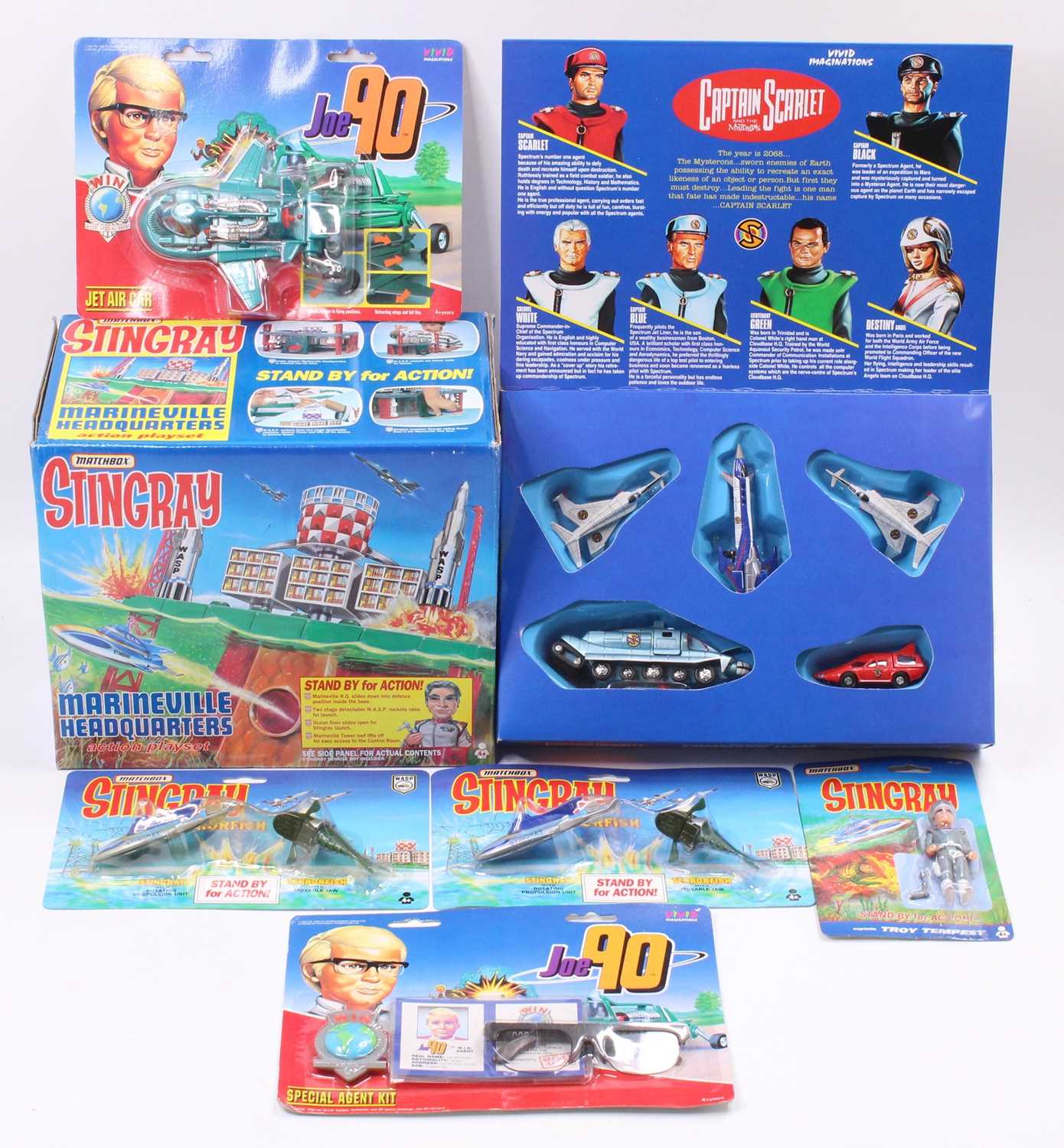 Matchbox and Vivid Imaginations Gerry Anderson modern issued model group to include Stingray