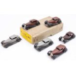 Dinky Toys No.36C Humber Vogue Saloon original trade box containing 6 examples - 4 in brown and 2