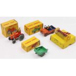 Dinky Toys boxed farming-related group of 4 to include, No. 27K Hay Rake (NM-BE), No. 27N/301