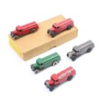 Dinky Toys pre-war No. 25D Petrol Tank Wagon original trade box containing 5 examples with type 2