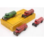 Dinky Toys pre-war No. 25D Petrol Tank Wagon original trade box containing 4 examples to include,